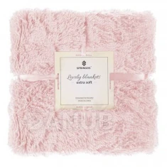 Obojstranná vlnená deka 200x220cm - ružová