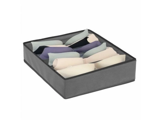 Organizér na bielizeň - 7 priehradok - sivý