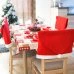 Sviatočný návlek na stoličku - červená čiapka