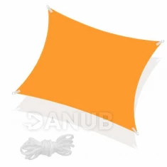 Tieniaca plachta štvorec 500x500cm - oranžová