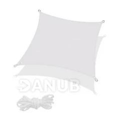 Tieniaca plachta štvorec 500x500cm - svetlo sivá