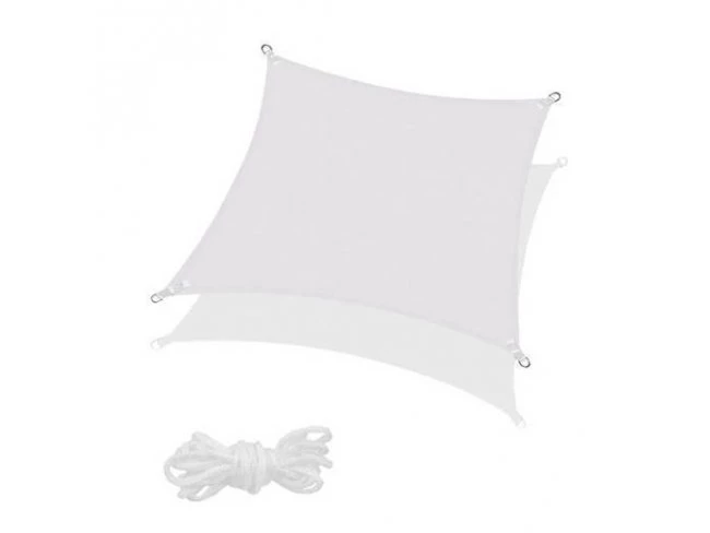 Tieniaca plachta štvorec 500x500cm - svetlo sivá