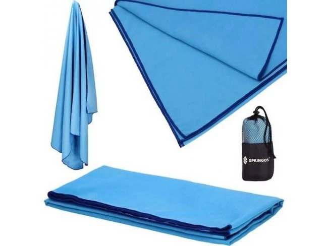 Rýchloschnúci uterák - 90x180cm - svetlomodrá