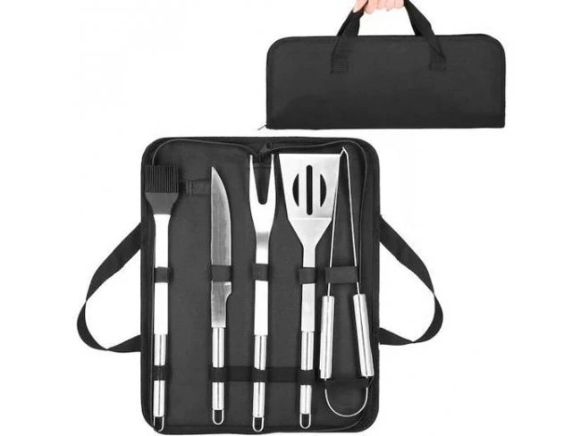 Sada náčinia na grilovanie - 5ks + kufrík