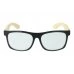 Okuliare na počítač Blue Light drevené Wayfarer Modern Black Wood