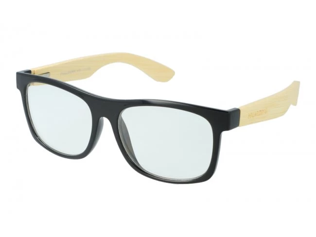 Okuliare na počítač Blue Light drevené Wayfarer Modern Black Wood