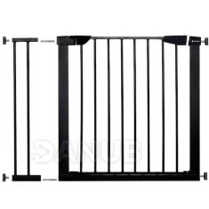 Bezpečnostná bariérová zábrana pre schody a dvere - čierna - 75-96 cm