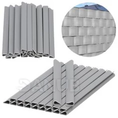 Klipy na tieniacu plotovú pásku - sada 20 ks m - svetlo sivá