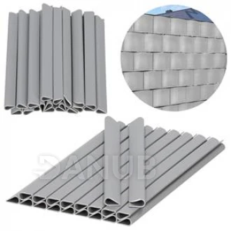 Klipy na tieniacu plotovú pásku - sada 20 ks m - svetlo sivá