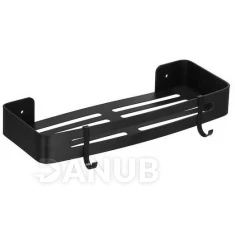 Kúpeľňová polica do sprchy 32x12 cm - čierna