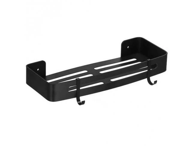 Kúpeľňová polica do sprchy 32x12 cm - čierna