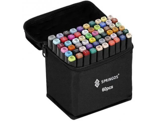 Obojstranné fixy v taštičke - 60 ks