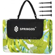 Pikniková deka - 200x200 cm - zelené listy