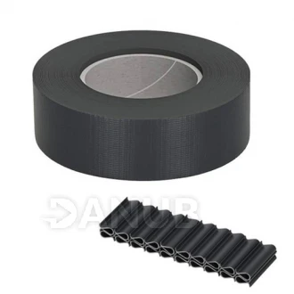 Tieniace plotové pásky a klipy (20ks) - PVC - 35m x 4,75cm - 450 g/m2 - antracit