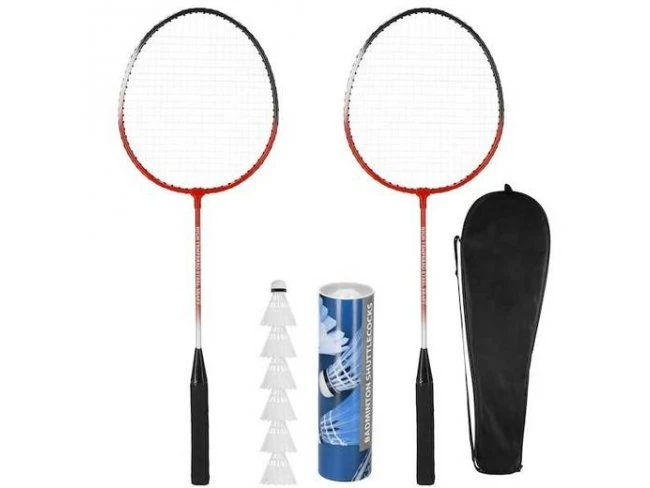 Sada bedmintonových rakiet 2 ks + 6ks košíkov