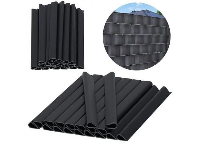 Klipy na tieniacu plotovú pásku - sada 20 ks - antracit