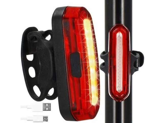 Zadné svetlo na bicykel USB 120 lumenov