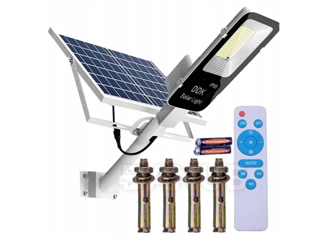 LED solárne pouličné svietidlo 600W - 6500K - 3,2V - 10Ah - s držiakom a diaľkovým ovládaním