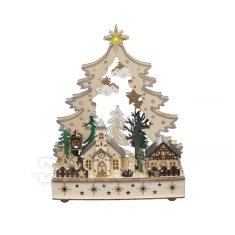 Dekorácia na stôl, vianočná dedinka