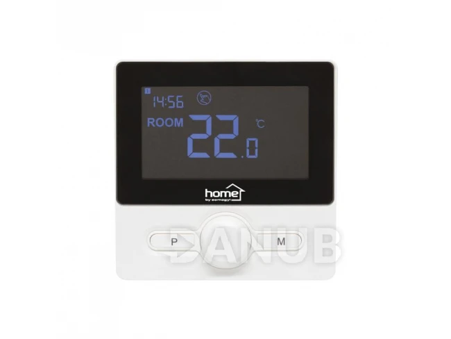 Digitálny termostat, programovateľný, čierny