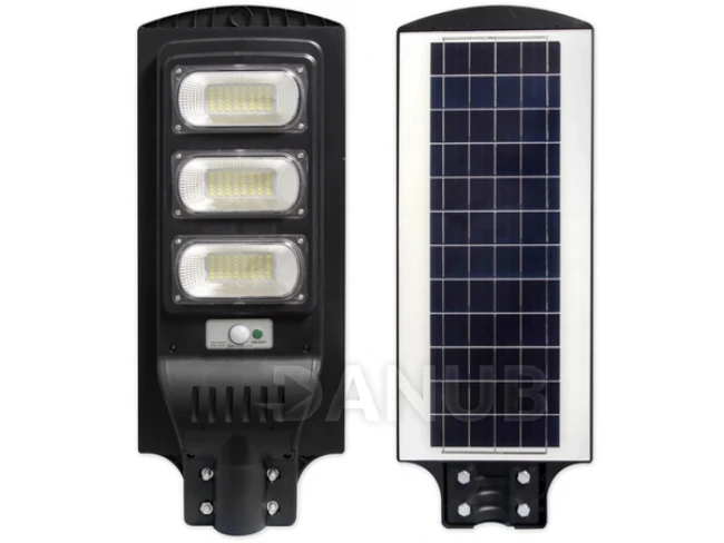 LED solárne pouličné svietidlo so senzorom - 150W - 6000K - s diaľkovým ovládaním - čierne LED solárne pouličné svietidlo so senzorom - 150W - 6000K - s diaľkovým ovládaním - čierne