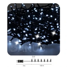 Led svetelná reťaz FLASH vonkajšia - spájateľná - 1000 Led - 50 m - studená biela