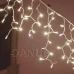 Viktória spojovateľná led svetelná záclona vonkajšia - 50led - 3m studená biela - biely kábel Viktória spojovateľná led svetelná záclona vonkajšia - 50led - 3m studená biela - biely kábel
