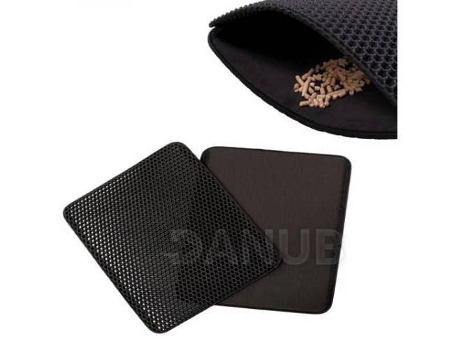 Podložka pod mačaciu toaletu obojstranná 45x60cm - čierna