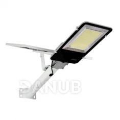 LED solárna pouličná lampa výkonná - 1500W - 6500K + diaľkové ovládanie - biela