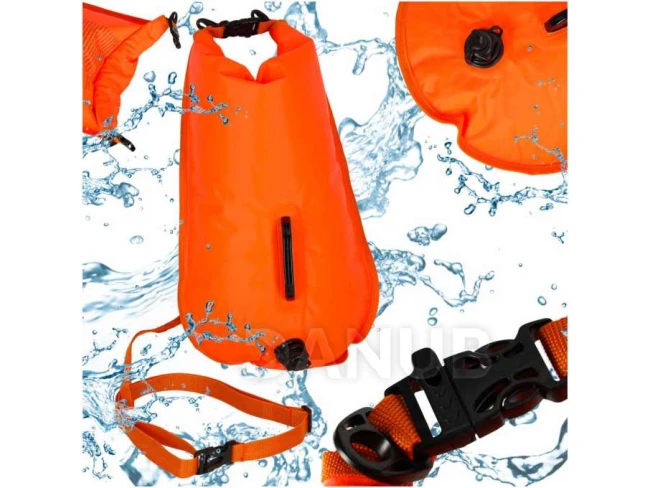 Plavecká bezpečnostná záchranná bója + suché vrecko + píšťalka - 28l