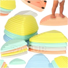 Senzorická cesta - riečne kamene - 11 pastelových prvkov