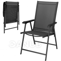 Skladacia záhradná stolička - sivá