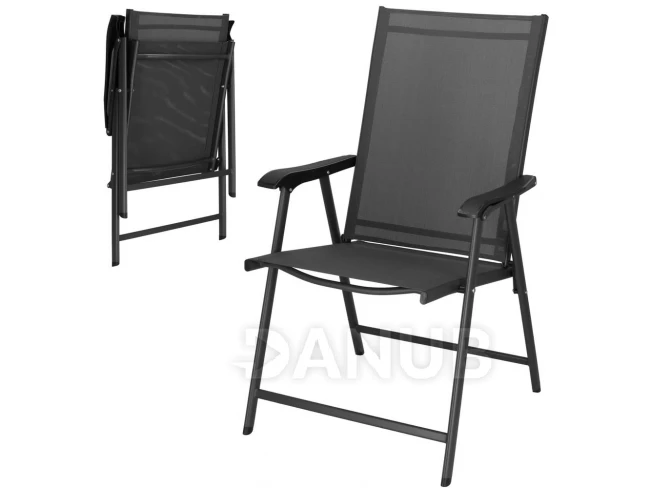 Skladacia záhradná stolička - sivá