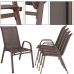 Stohovateľná záhradná stolička - hnedá - 4ks