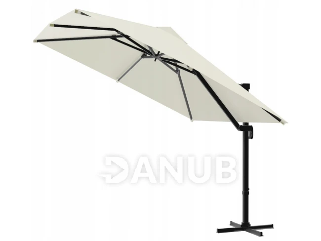 Záhradný slnečník MINI ROMA - 2,5x2,5m - s obalom - béžový