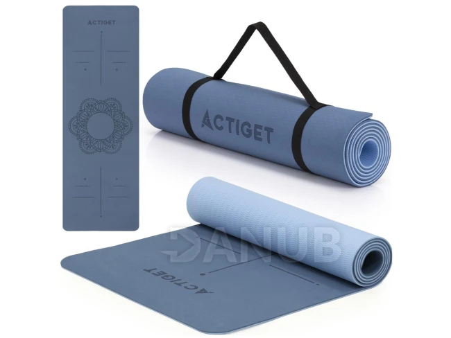 Podložka na cvičenie - 183x61x0,6 cm - protišmyková - modrá