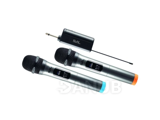 Mikrofónový set, bezdrôtový, 2xMIC, 20m