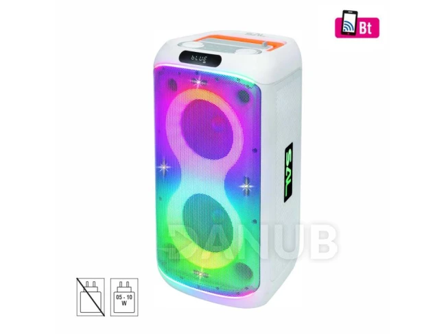 Party reprobox, 2 x 165 mm, akumulátor, BT, LED, s mikrofónom