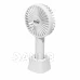 Ručný, nabíjateľný ventilátor, 9 cm, biely