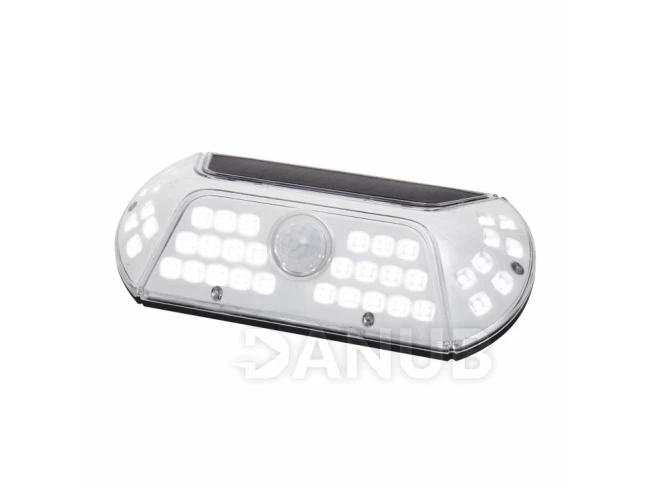 Solárny LED reflektor so senzorom pohybu - 300 lm/6000 K