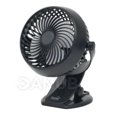 Štipcový, akumulátorový ventilátor