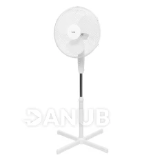 Stojanový ventilátor, biela farba, 40 cm, 45 W