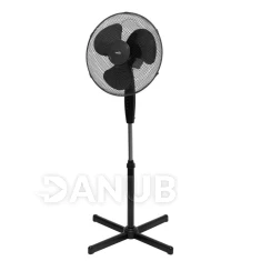 Stojanový ventilátor, čierna farba, 40 cm, 45 W