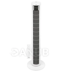 Stĺpový ventilátor, diaľkový ovládač, čierna farba, 100 cm, 60 W