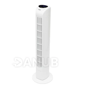 Stĺpový ventilátor s diaľkovým ovládačom, biela farba, 79 cm, 45 W