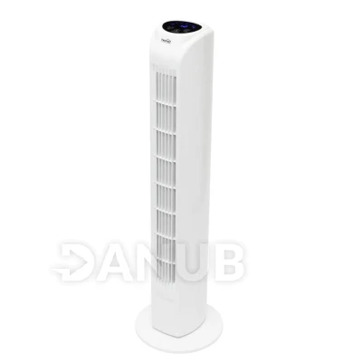 Stĺpový ventilátor s diaľkovým ovládačom, biela farba, 79 cm, 45 W