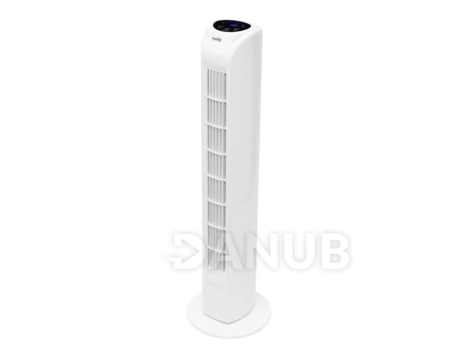Stĺpový ventilátor s diaľkovým ovládačom, biela farba, 79 cm, 45 W