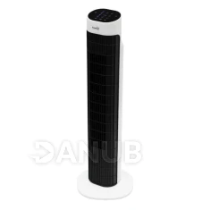 Stĺpový ventilátor s diaľkovým ovládačom, čierna farba, 79 cm, 45 W