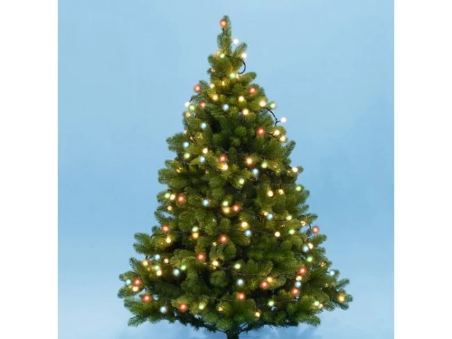 Vianočná LED svetelná reťaz vnútorná - guľky 1,5 cm - 100LED - 8M Multicolour