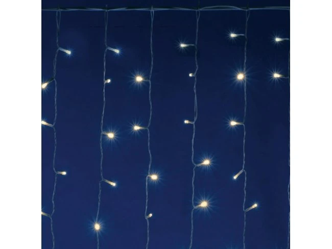 Vianočná LED svetelná záclona na spájanie vonkajšia - záves - 600LED - 2x3M Teplá biela